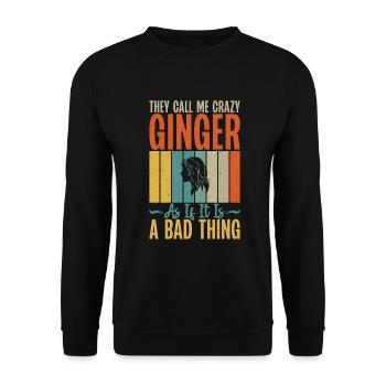 Redhead Gifts - Unisex Pullover - Schwarz - Vorne - Alina (178cm) & Michal (187cm)