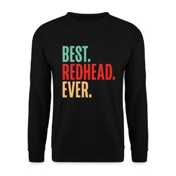 Redhead Gifts - Unisex Pullover - Schwarz - Vorne - Alina (178cm) & Michal (187cm)
