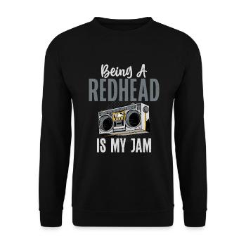 Redhead Gifts - Unisex Pullover - Schwarz - Vorne - Alina (178cm) & Michal (187cm)