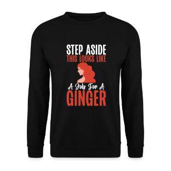 Redhead Gifts - Unisex Pullover - Schwarz - Vorne - Alina (178cm) & Michal (187cm)