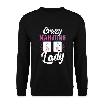Cadeau pour les fans de Mahjong - Sweat-shirt Unisexe - noir - Devant - Alina (178cm) & Michal (187cm)