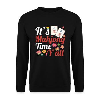 Cadeau pour les fans de Mahjong - Sweat-shirt Unisexe - noir - Devant - Alina (178cm) & Michal (187cm)