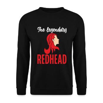 Redhead Gifts - Unisex Pullover - Schwarz - Vorne - Alina (178cm) & Michal (187cm)