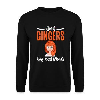 Redhead Gifts - Unisex Pullover - Schwarz - Vorne - Alina (178cm) & Michal (187cm)