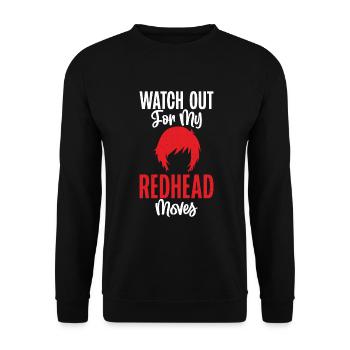 Redhead Gifts - Unisex Pullover - Schwarz - Vorne - Alina (178cm) & Michal (187cm)