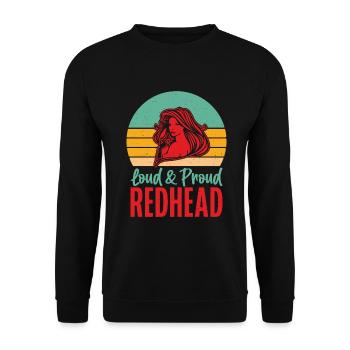 Redhead Gifts - Unisex Pullover - Schwarz - Vorne - Alina (178cm) & Michal (187cm)