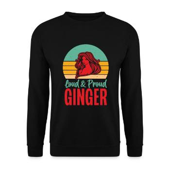 Redhead Gifts - Unisex Pullover - Schwarz - Vorne - Alina (178cm) & Michal (187cm)