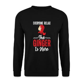 Redhead Gifts - Unisex Pullover - Schwarz - Vorne - Alina (178cm) & Michal (187cm)