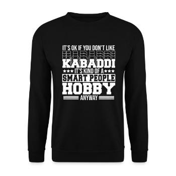 Geschenk für Kabaddi Liebhaber - Unisex Pullover - Schwarz - Vorne - Alina (178cm) & Michal (187cm)