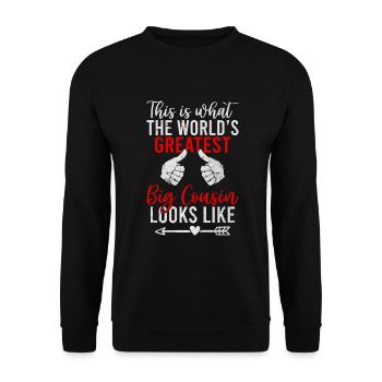 Cousin Gifts - Unisex Sweatshirt - black - Front - Alina (178cm) & Michal (187cm)