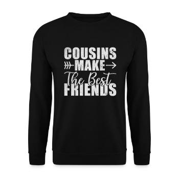 Cousin Gifts - Unisex Sweatshirt - black - Front - Alina (178cm) & Michal (187cm)