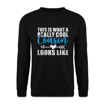 Cousin Gifts - Unisex Sweatshirt - black - Front - Alina (178cm) & Michal (187cm)