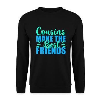 Cousin Gifts - Unisex Sweatshirt - black - Front - Alina (178cm) & Michal (187cm)