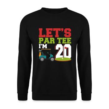 Geschenk für Minigolfspieler - Unisex Pullover - Schwarz - Vorne - Alina (178cm) & Michal (187cm)