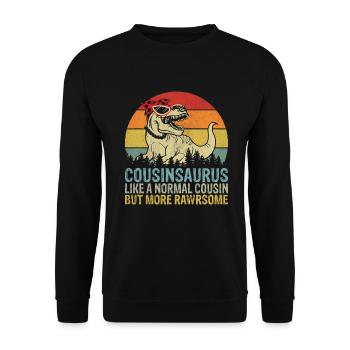 Cousin Gifts - Unisex Sweatshirt - black - Front - Alina (178cm) & Michal (187cm)