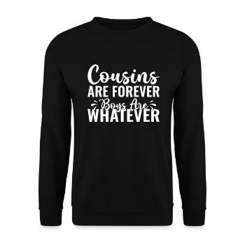 Cousin Gifts - Unisex Sweatshirt - black - Front - Alina (178cm) & Michal (187cm)