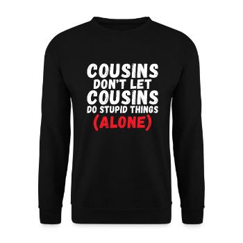 Cousin Gifts - Unisex Sweatshirt - black - Front - Alina (178cm) & Michal (187cm)