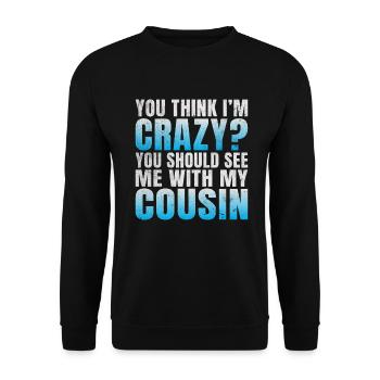 Cousin Gifts - Unisex Sweatshirt - black - Front - Alina (178cm) & Michal (187cm)