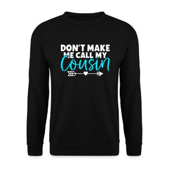 Cousin Gifts - Unisex Sweatshirt - black - Front - Alina (178cm) & Michal (187cm)