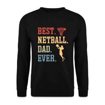 Love Netball Netball Player Gift - Unisex Sweatshirt - black - Front - Alina (178cm) & Michal (187cm)