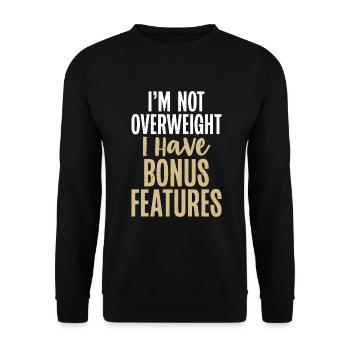 Cadeaux de graisse drôles - Sweat-shirt Unisexe - noir - Devant - Alina (178cm) & Michal (187cm)