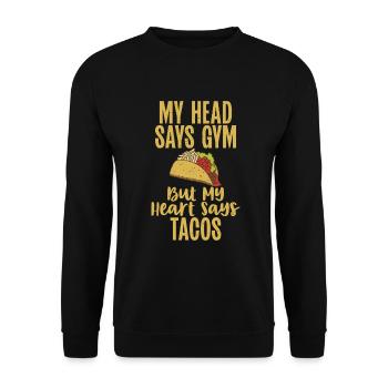 Cadeaux de graisse drôles - Sweat-shirt Unisexe - noir - Devant - Alina (178cm) & Michal (187cm)