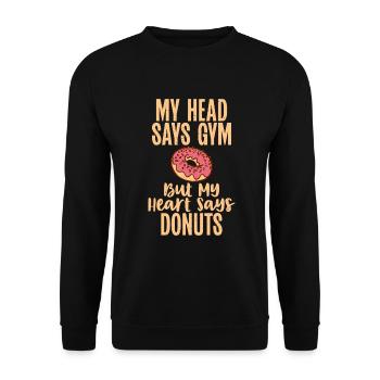 Cadeaux de graisse drôles - Sweat-shirt Unisexe - noir - Devant - Alina (178cm) & Michal (187cm)