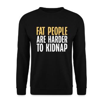 Cadeaux de graisse drôles - Sweat-shirt Unisexe - noir - Devant - Alina (178cm) & Michal (187cm)