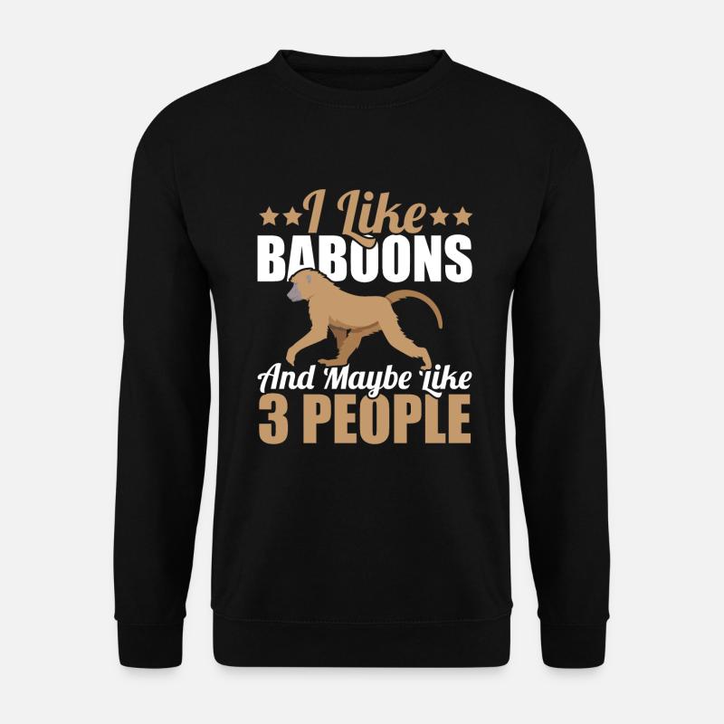 Gift for baboon lover - Unisex Sweatshirt - black