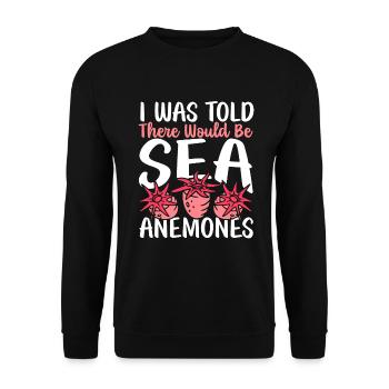 Cadeau d’anémones de mer - Sweat-shirt Unisexe - noir - Devant - Alina (178cm) & Michal (187cm)