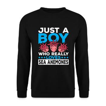Cadeau d’anémones de mer - Sweat-shirt Unisexe - noir - Devant - Alina (178cm) & Michal (187cm)