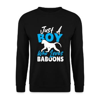 Cadeau pour les amoureux des babouins - Sweat-shirt Unisexe - noir - Devant - Alina (178cm) & Michal (187cm)