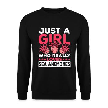 Cadeau d’anémones de mer - Sweat-shirt Unisexe - noir - Devant - Alina (178cm) & Michal (187cm)