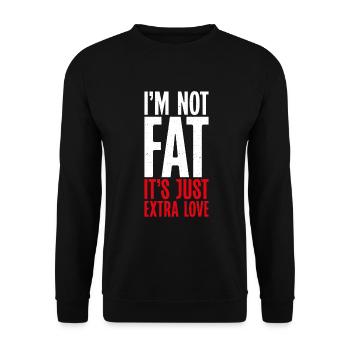 Cadeaux de graisse drôles - Sweat-shirt Unisexe - noir - Devant - Alina (178cm) & Michal (187cm)