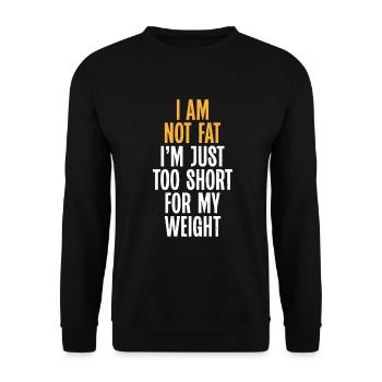 Cadeaux de graisse drôles - Sweat-shirt Unisexe - noir - Devant - Alina (178cm) & Michal (187cm)