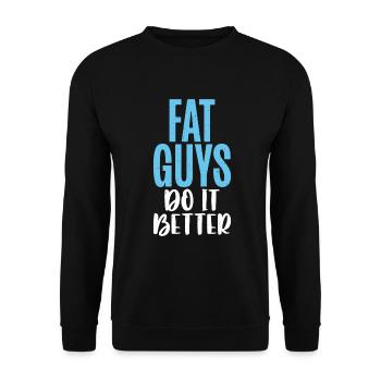 Cadeaux de graisse drôles - Sweat-shirt Unisexe - noir - Devant - Alina (178cm) & Michal (187cm)