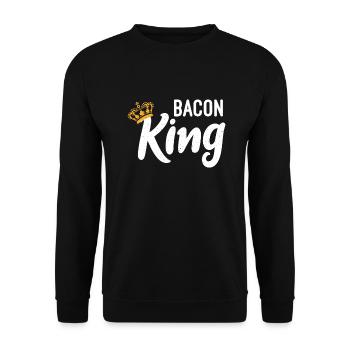 Funny Bacon Gifts - Unisex Sweatshirt - black - Front - Alina (178cm) & Michal (187cm)