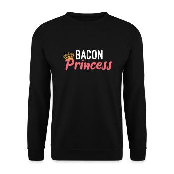 Funny Bacon Gifts - Unisex Sweatshirt - black - Front - Alina (178cm) & Michal (187cm)