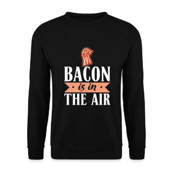 Funny Bacon Gifts - Unisex Sweatshirt - black - Front - Alina (178cm) & Michal (187cm)