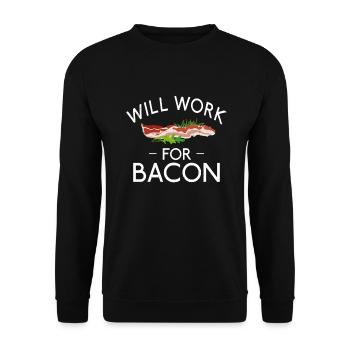 Funny Bacon Gifts - Unisex Sweatshirt - black - Front - Alina (178cm) & Michal (187cm)