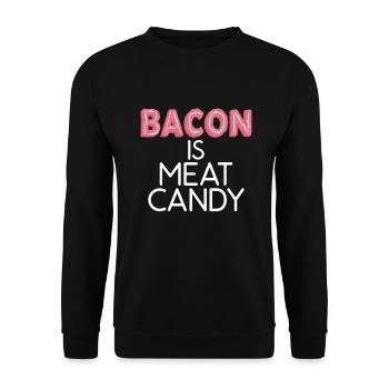 Funny Bacon Gifts - Unisex Sweatshirt - black - Front - Alina (178cm) & Michal (187cm)