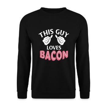 Funny Bacon Gifts - Unisex Sweatshirt - black - Front - Alina (178cm) & Michal (187cm)