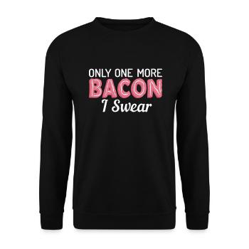 Funny Bacon Gifts - Unisex Sweatshirt - black - Front - Alina (178cm) & Michal (187cm)