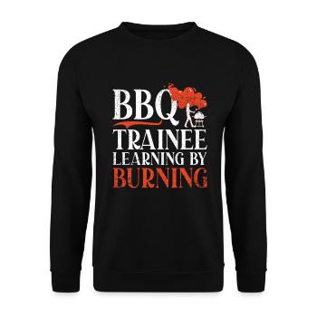 Grillades Barbecue Grillades - Sweat-shirt Unisexe - noir - Devant - Alina (178cm) & Michal (187cm)