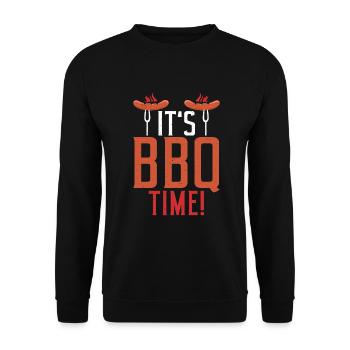 Grill Barbecue Grilling - Unisex Pullover - Schwarz - Vorne - Alina (178cm) & Michal (187cm)