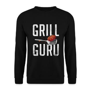 Grill Barbecue Grilling - Unisex Pullover - Schwarz - Vorne - Alina (178cm) & Michal (187cm)