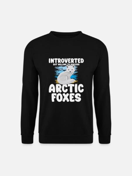 Cute arctic fox gift - Unisex Sweatshirt - black