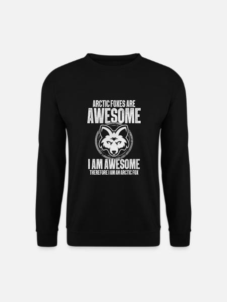 Cute arctic fox gift - Unisex Sweatshirt - black