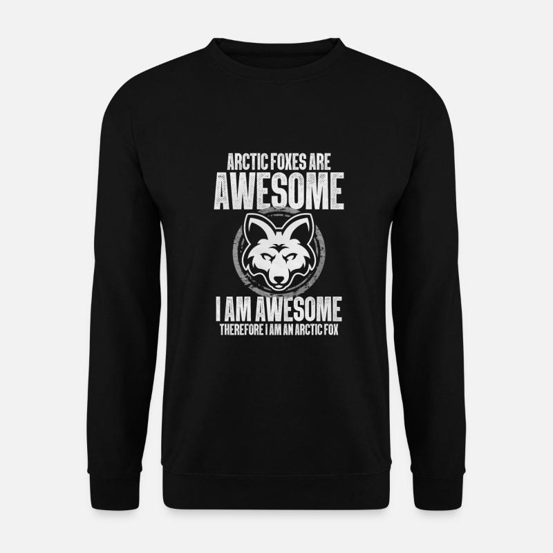 Cute arctic fox gift - Unisex Sweatshirt - black