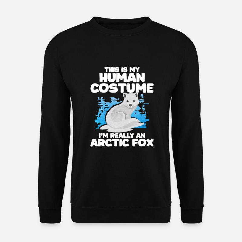Cute arctic fox gift - Unisex Sweatshirt - black